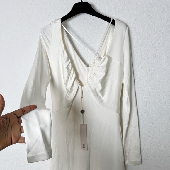 ET OCHS Bella ruched satin-jersey midi dress - Picture 4 of 12